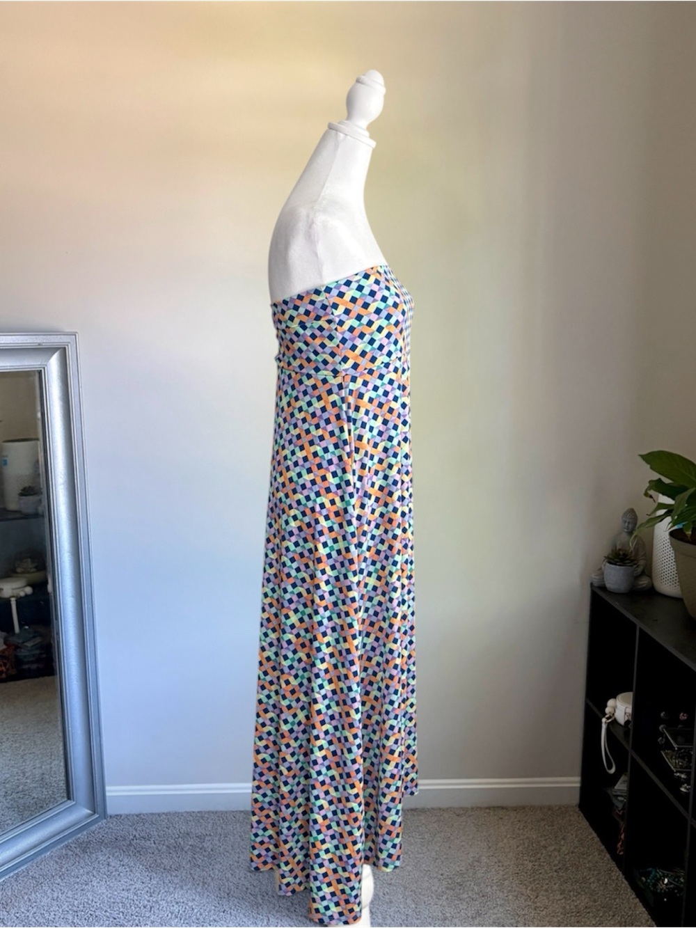 LuLaRoe Multi-Color Diamond Print Maxi Skirt - Picture 5 of 9